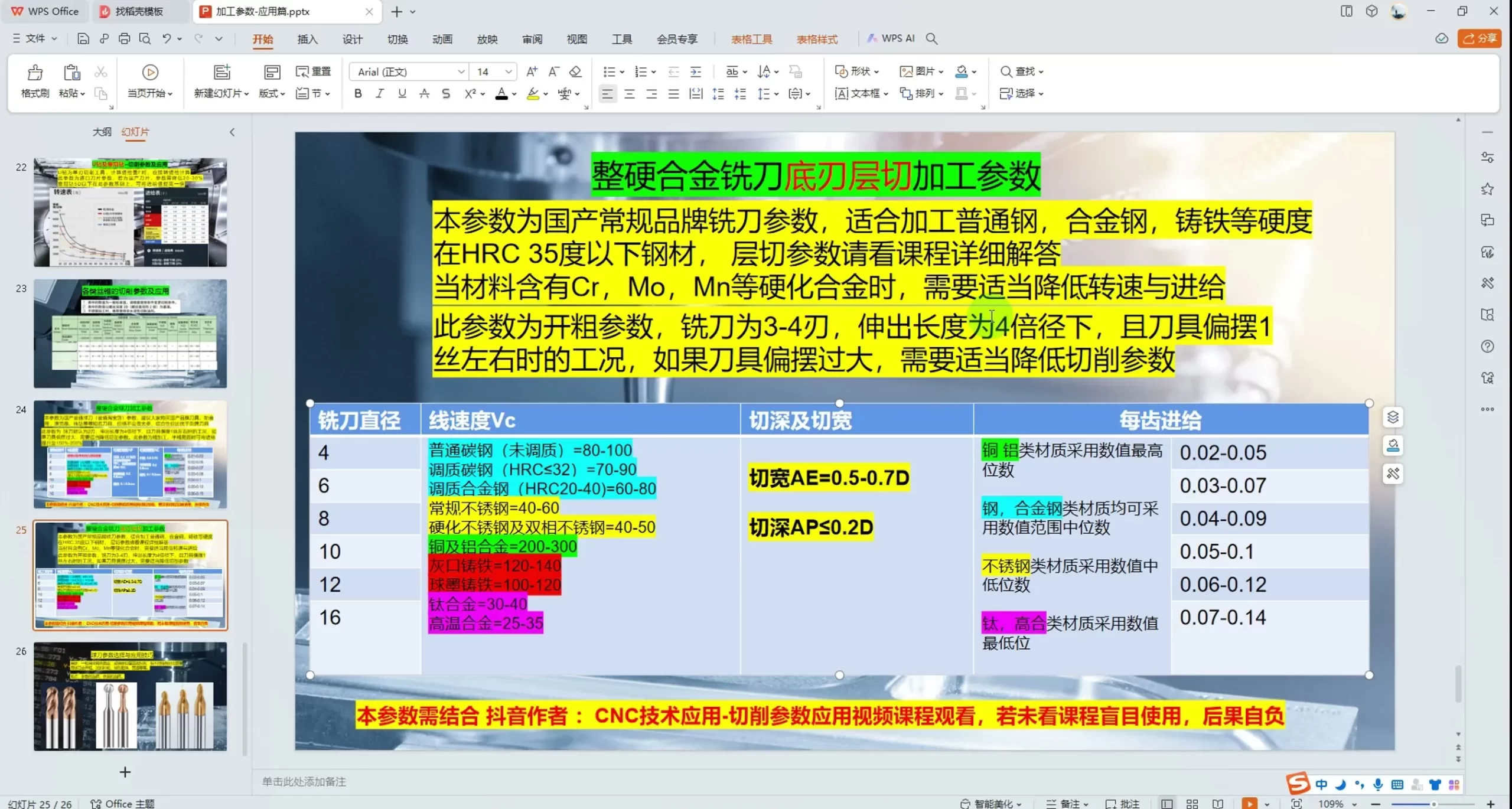 刀具寿命优化 - 整硬合金-层切开粗-通用参数 - 参数设置图