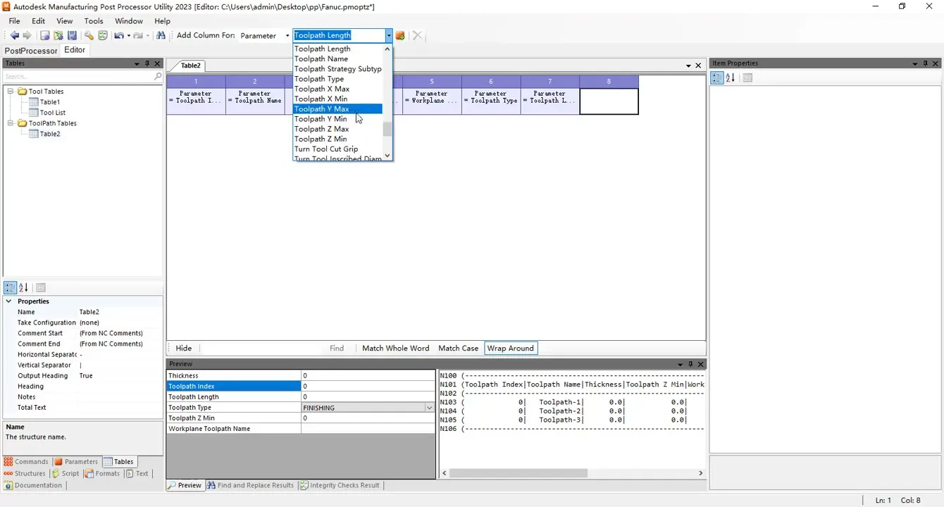 加密锁应用 - 后处理基础入门_输出刀路列表 - 参数设置图
